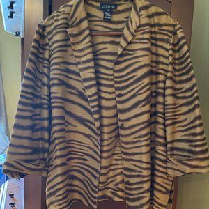 TIger Print  silk jacket and skirt